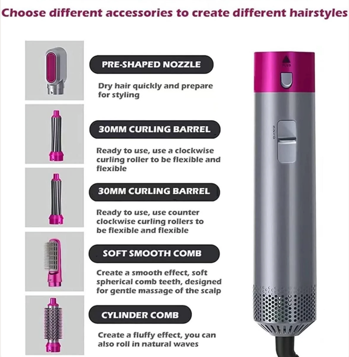 5-in-1 Air Hair Styler – Dry, Curl, Straighten & Volumize